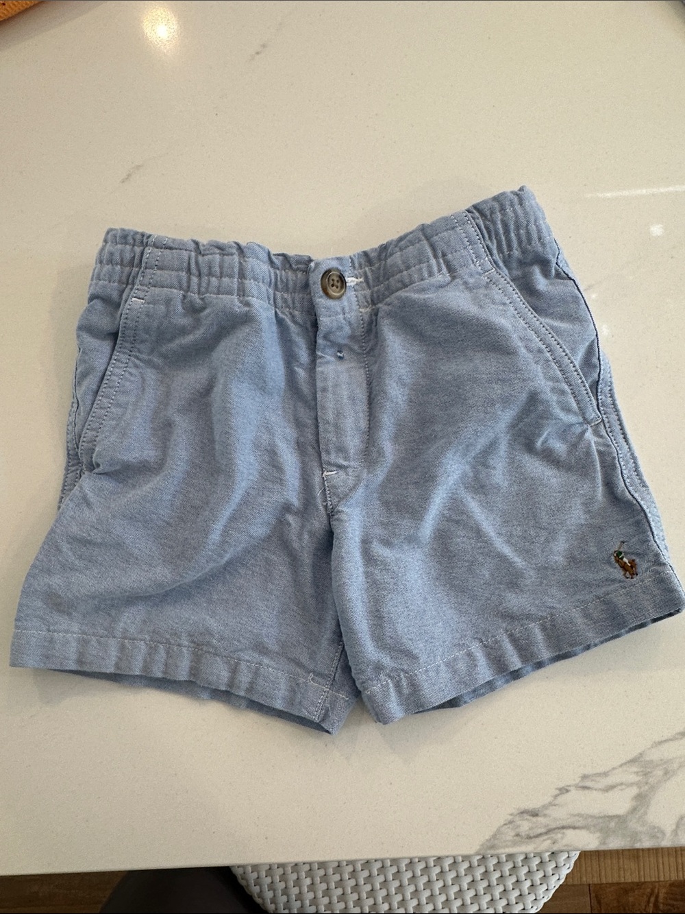 Polo by Ralph Lauren Toddley Chambray Cotton Pull-On Shorts Size 5
